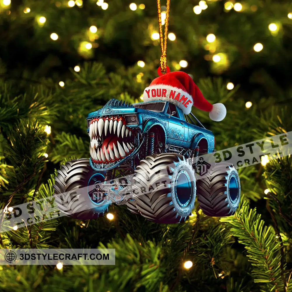 Monster Truck Home Decor Christmas Ornament Personalized 3.54’’ / 1
