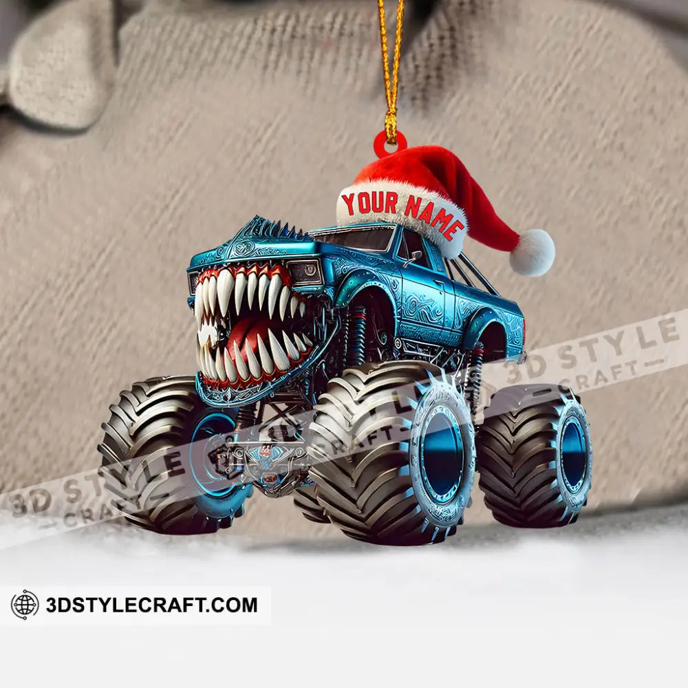 Monster Truck Home Decor Christmas Ornament Personalized