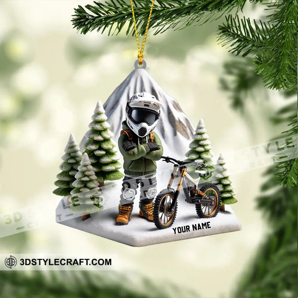 Mountain Bike Home Decor Christmas Ornament Personalized