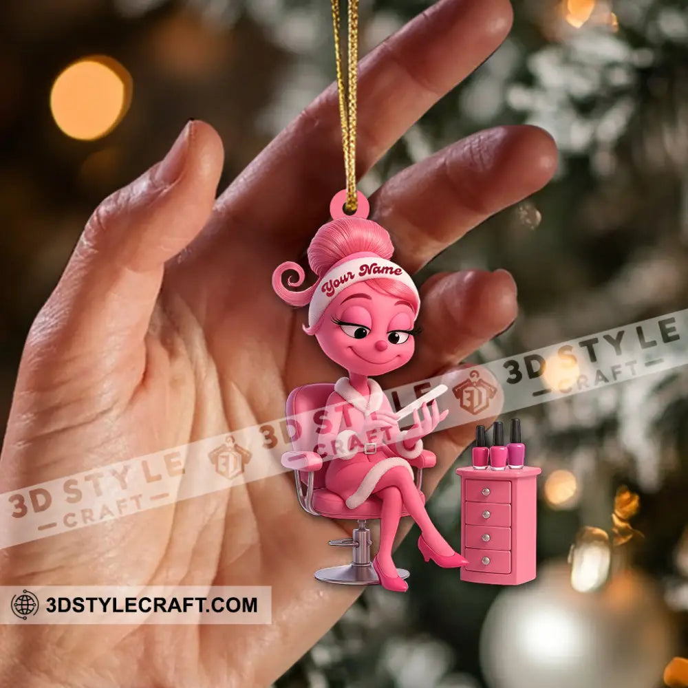 Nails Slay ELF Home Decor Christmas Ornament Personalized Ornament Ornament