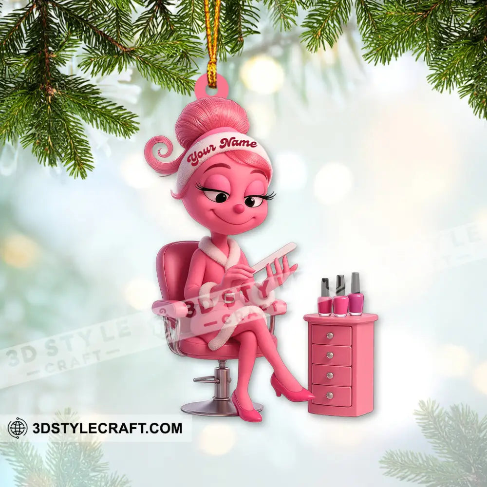 Nails Slay ELF Home Decor Christmas Ornament Personalized Ornament Ornament