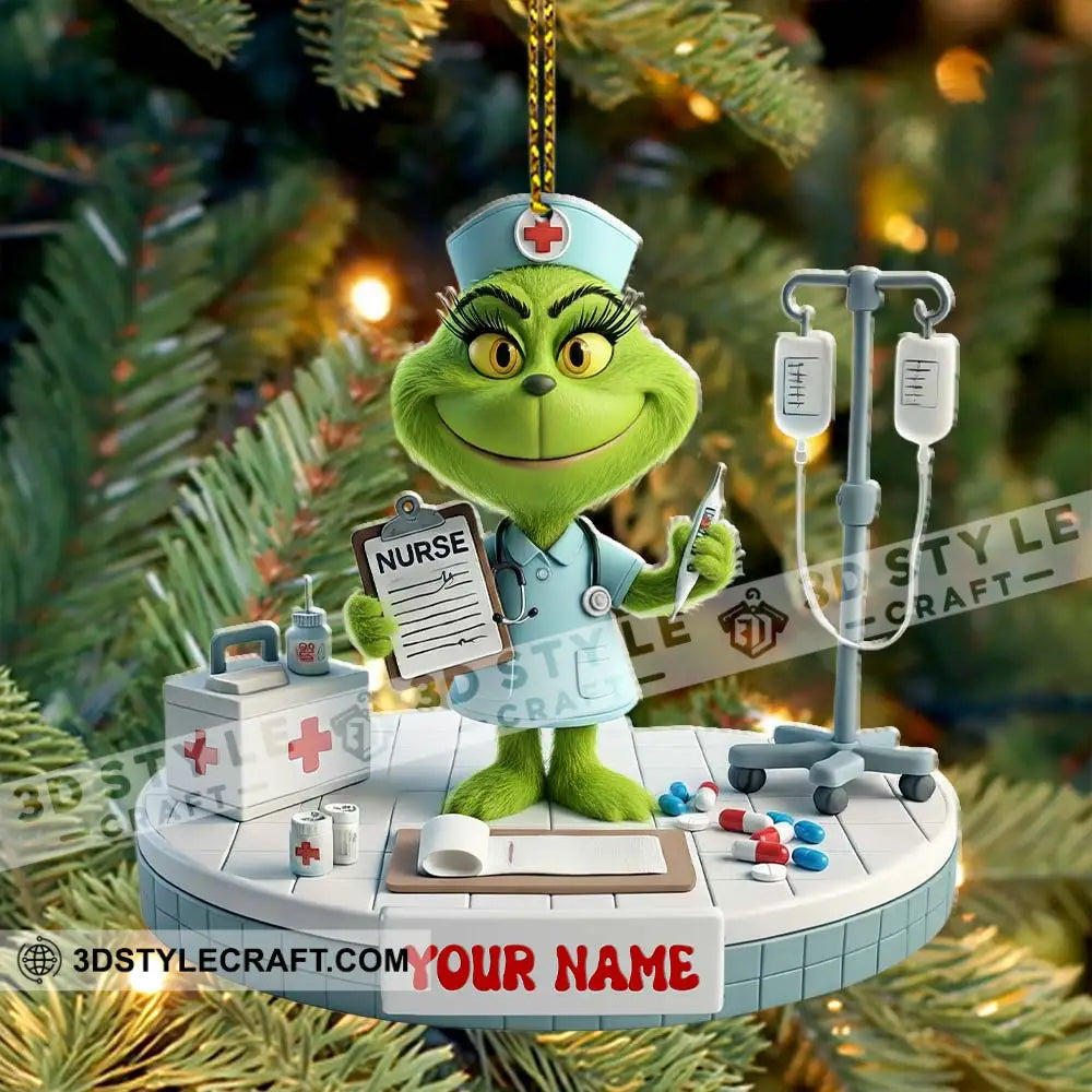 Nurse Christmas Home Decor Christmas Ornament Personalized Ornament Ornament