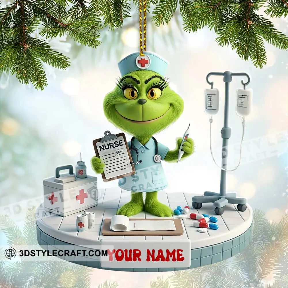 Nurse Christmas Home Decor Christmas Ornament Personalized Ornament Ornament
