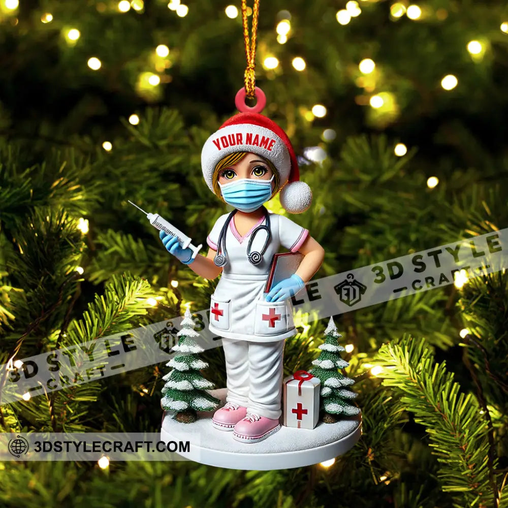 Nurse Christmas Ornament Personalized