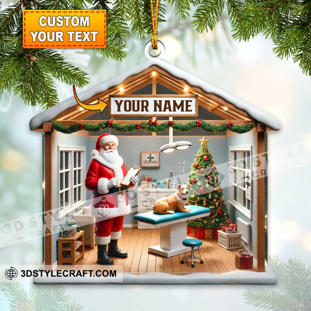 Pet Shop Santa Christmas Ornament Personalized 3.54’’ / 1