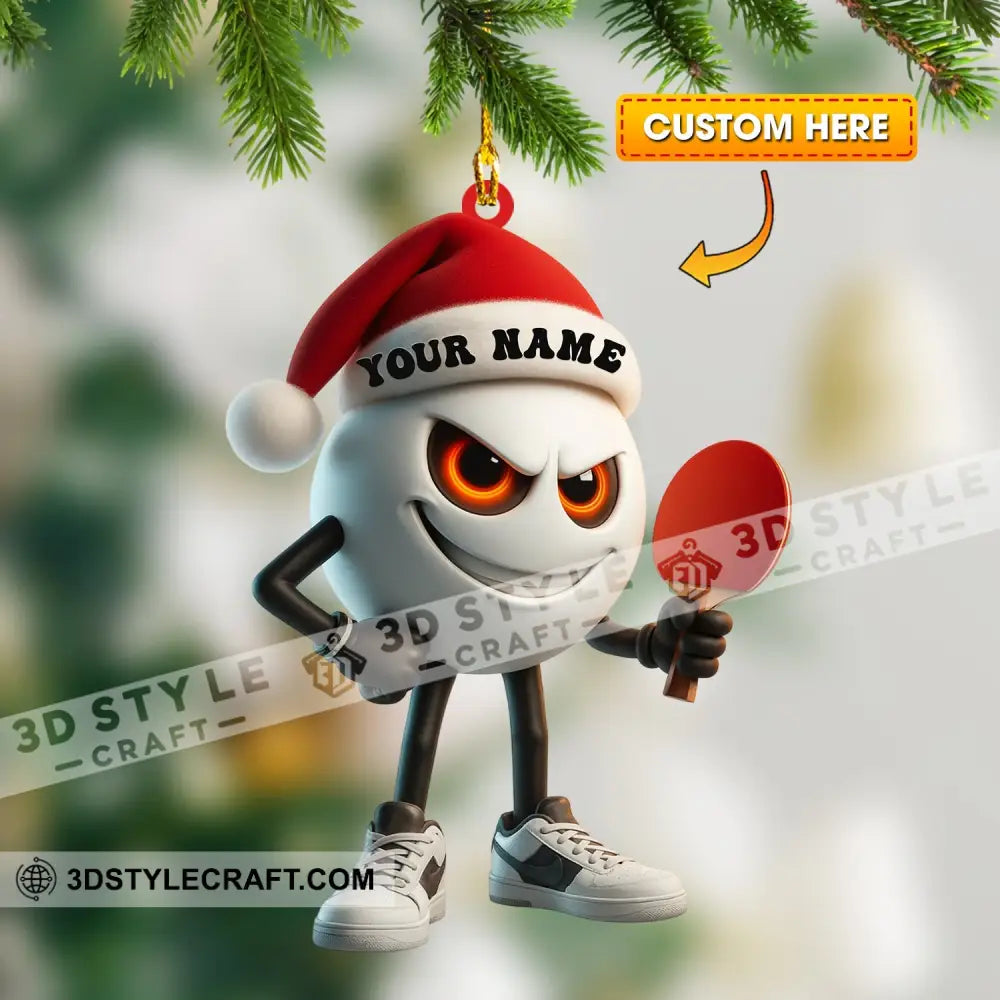 Ping Pong Home Decor Christmas Ornament Personalized Ornament 3.54’’ / 1 Ornament Ornament
