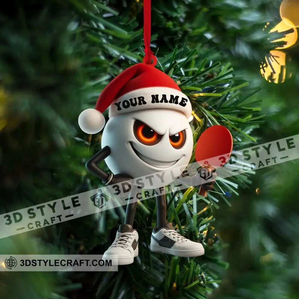 Ping Pong Home Decor Christmas Ornament Personalized Ornament Ornament