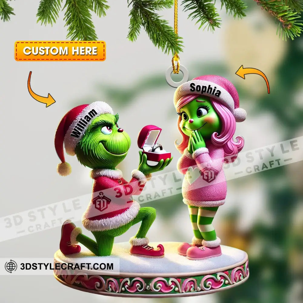 Propose Home Decor Christmas Ornament Personalized 3.54’’ / 1