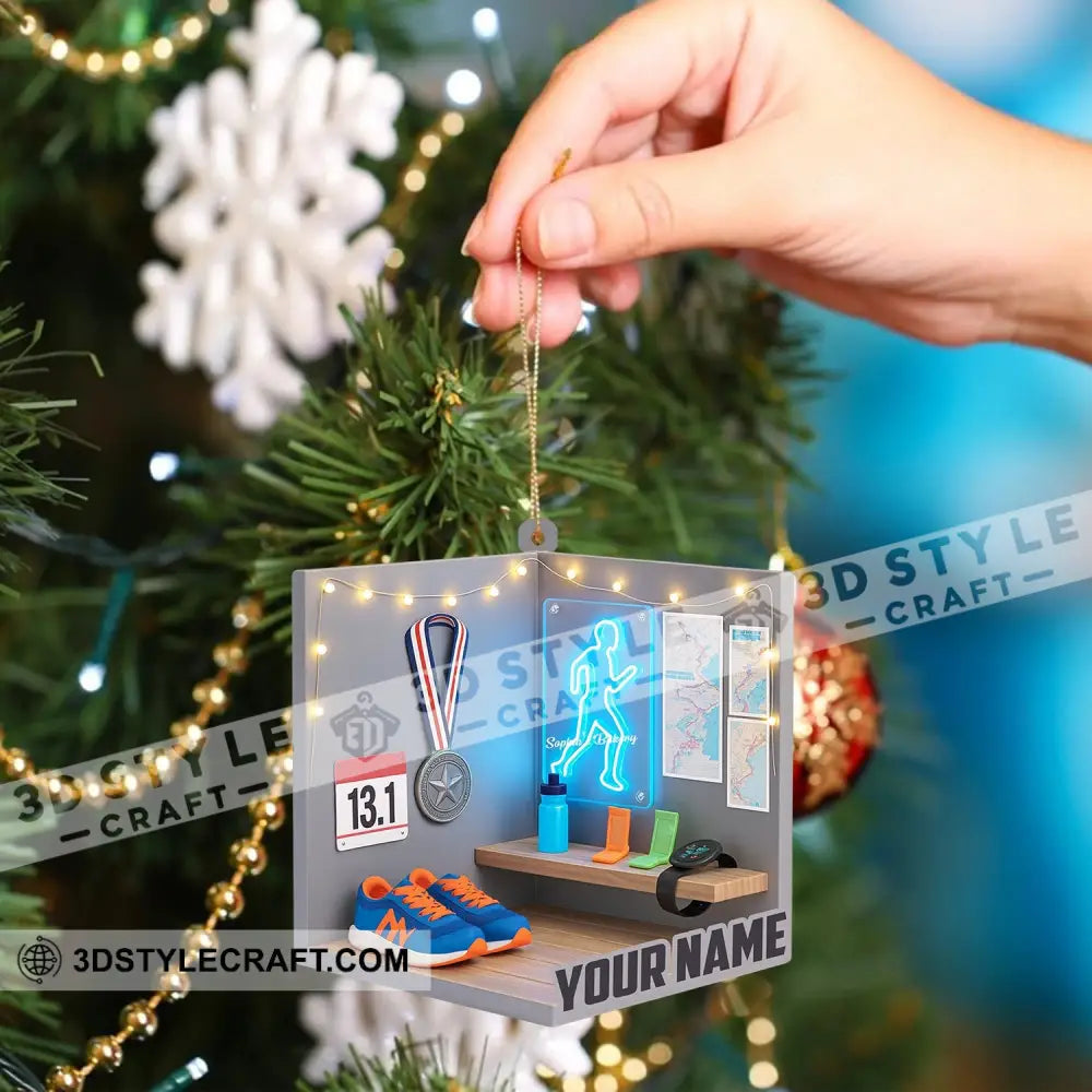 Running Home Decor Christmas Ornament Personalized Ornament Ornament