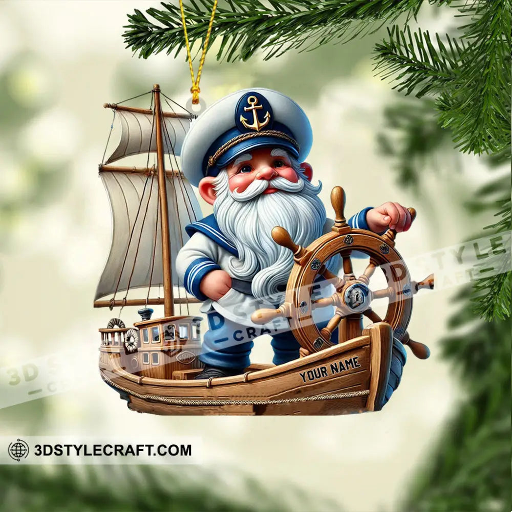 Sailor Santa Home Decor Christmas Ornament Personalized