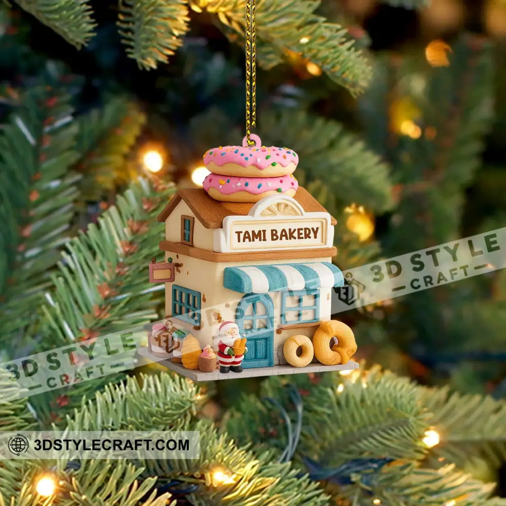 Santa Bakery Shop Home Decor Christmas Ornament Personalized Ornament Ornament