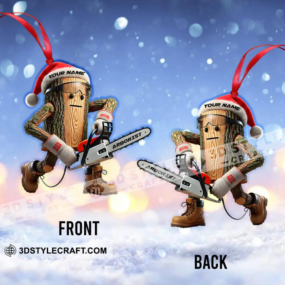 Santa Carpenter Home Decor Christmas Ornament Personalized