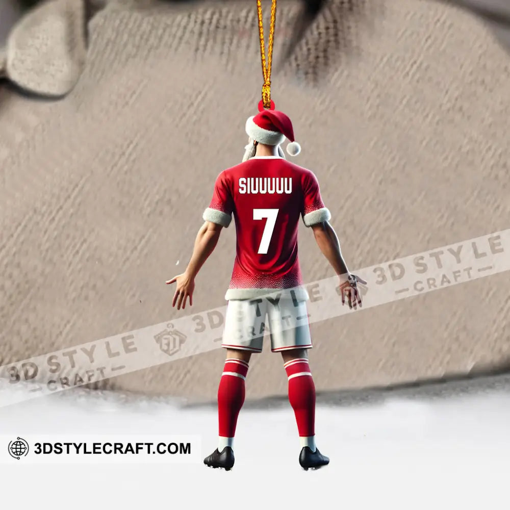 Santa Football Player Keeper Christmas Ornament Personalized