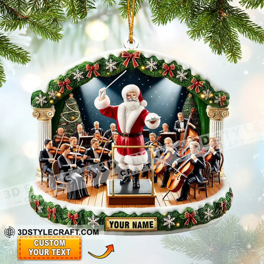 Santa Orchestra Home Decor Christmas Ornament Personalized 3.54’’ / 1