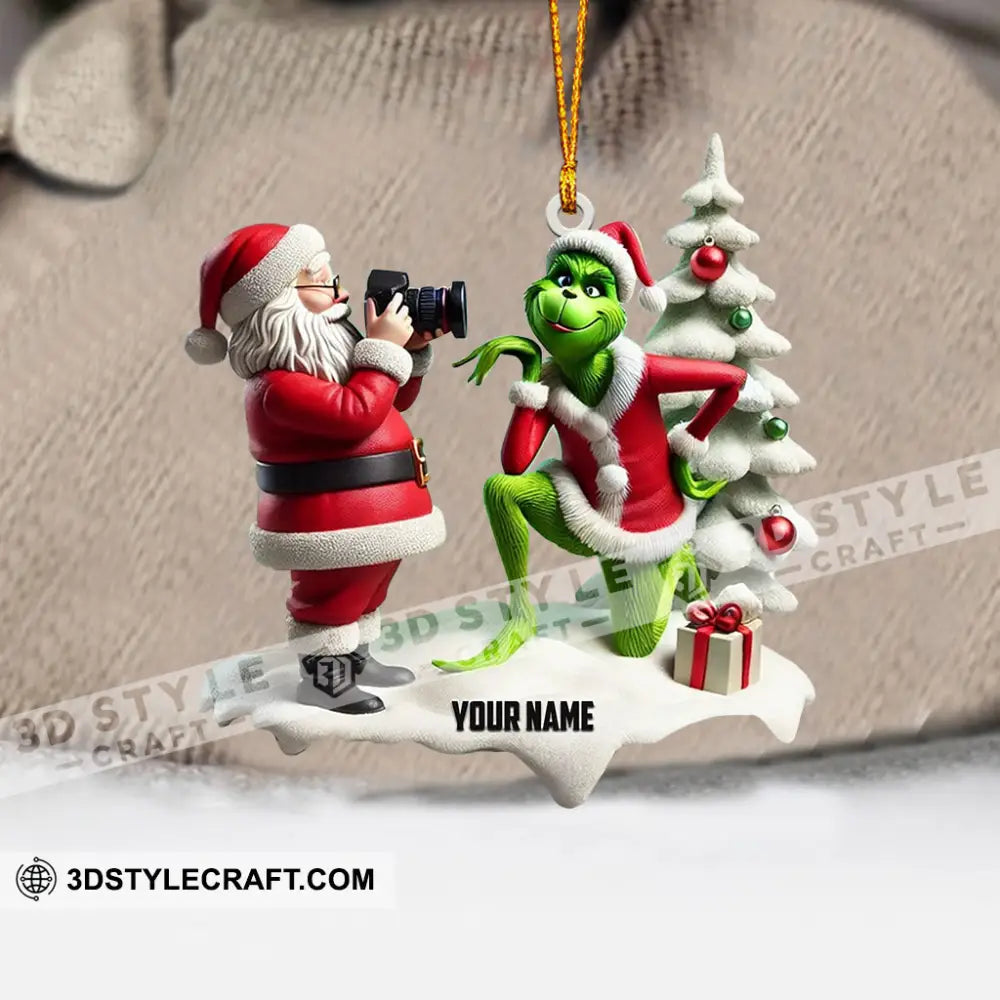 Santa Take Photo Home Decor Christmas Ornament Personalized