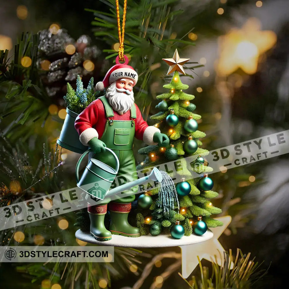 Santa Tree Care Home Decor Christmas Ornament Personalized