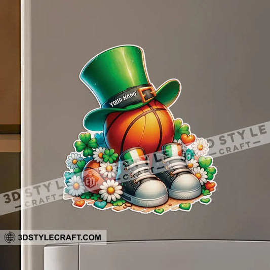 St Patrick’s Day Basketball Fridge Magnet - Personalized 3.54’’ / 1 Piece