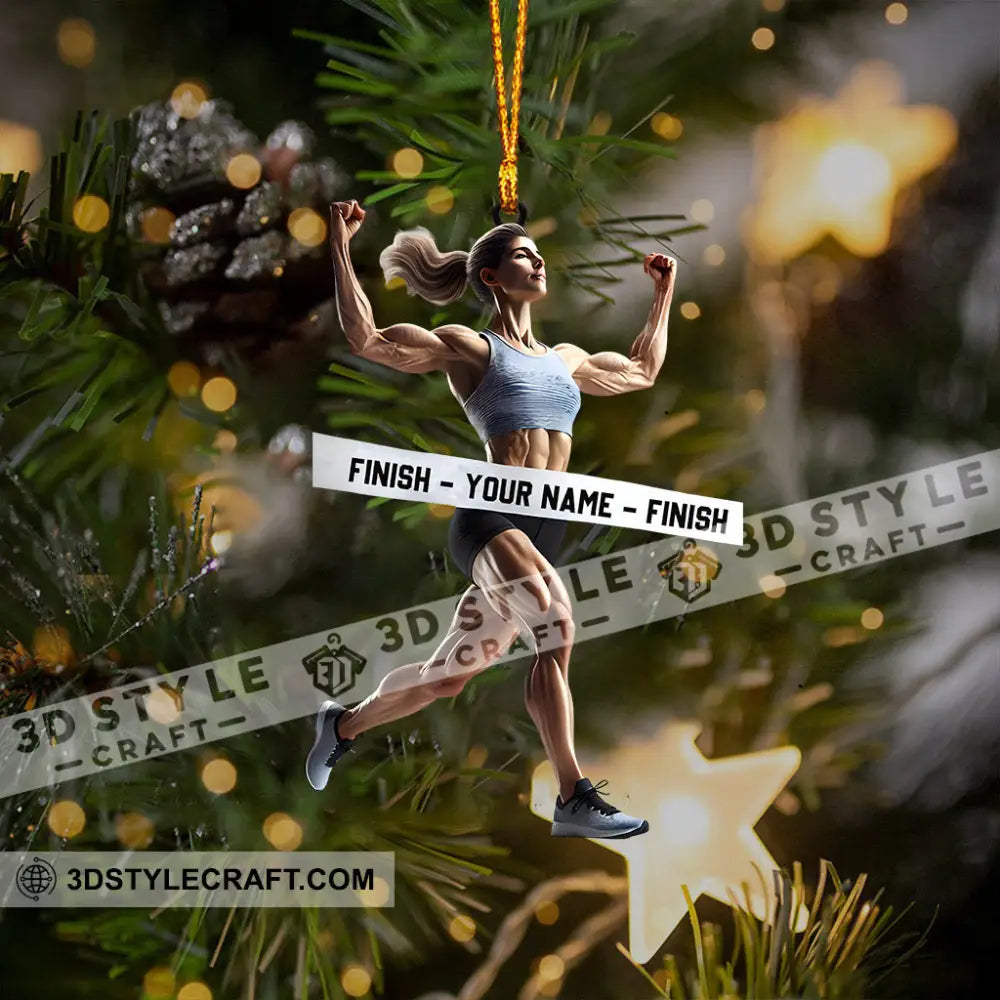 Strong Woman Home Decor Christmas Ornament Personalized