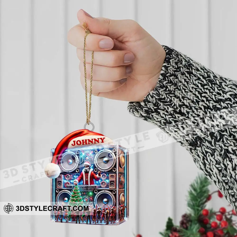 Swag Dj Santa Christmas Ornament Personalized 3.54’’ / 1