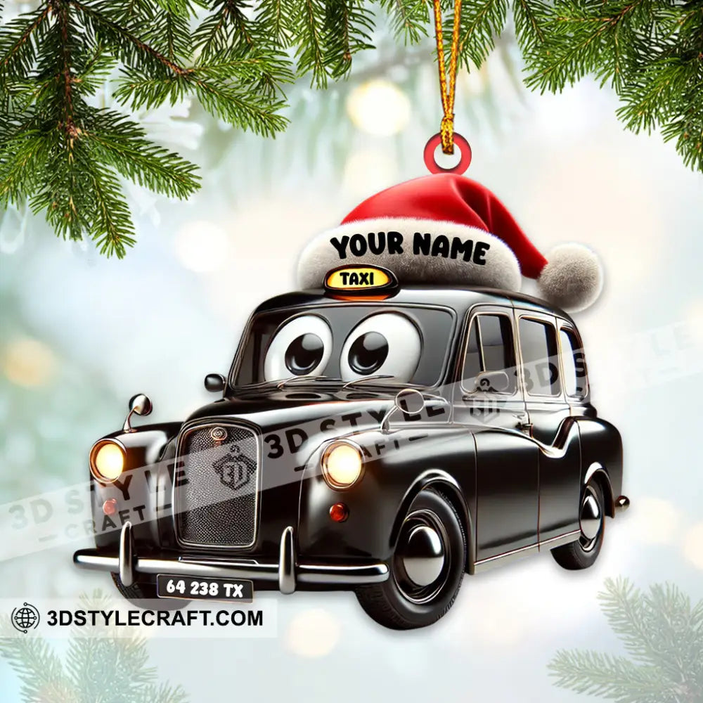 Taxi Old Car Home Decor Christmas Ornament Personalized