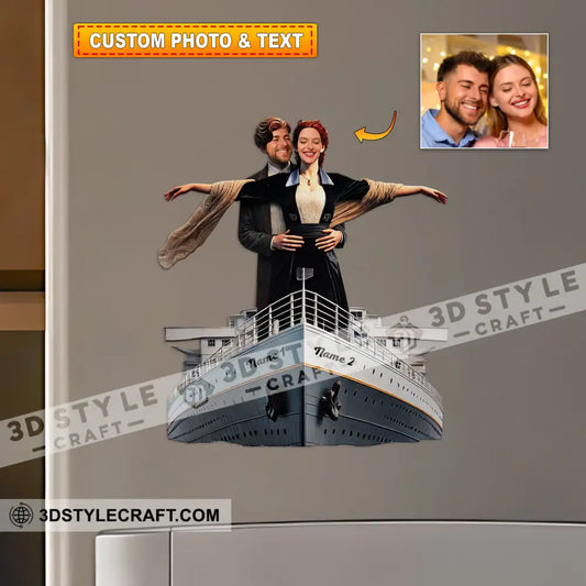 The Titanic Romance Fridge Magnet - Personalized 3.54’’ / 1 Piece