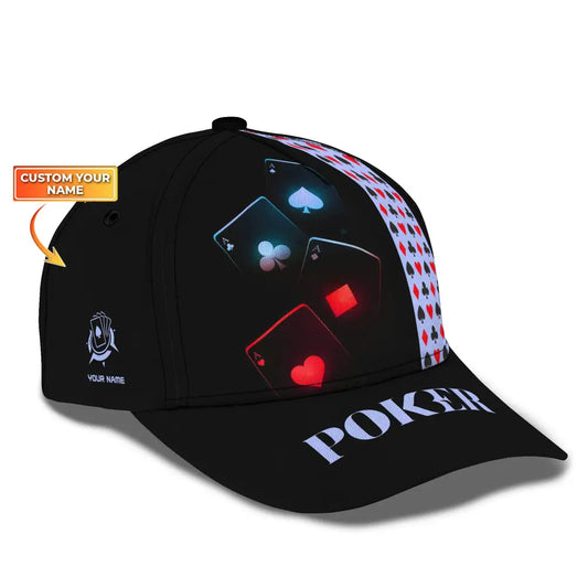 Unisex Cap Custom Name Poker Classic Hat Casino T-Shirt