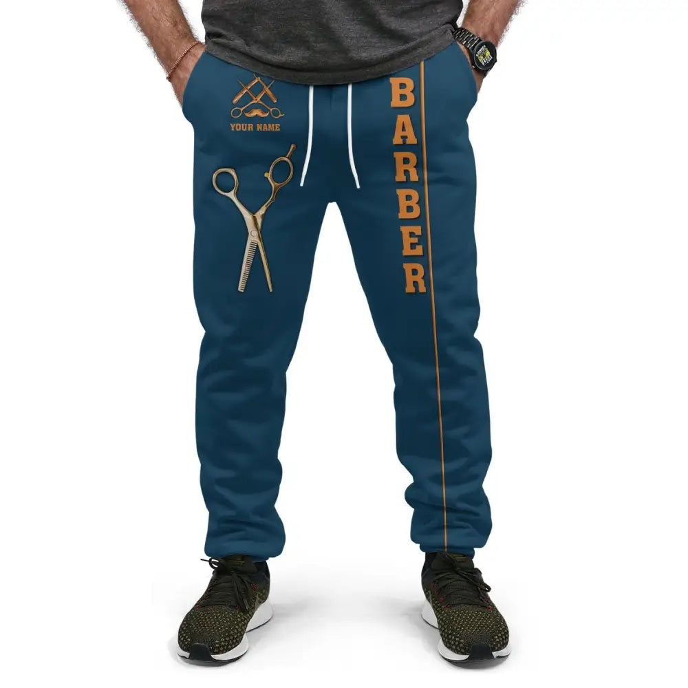 Unisex Clothing Custom Barber Jogger Sportwear Pants For Men And Women