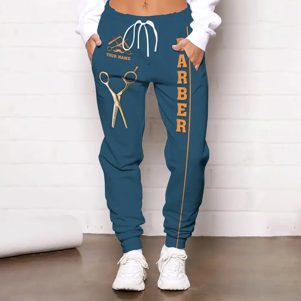 Unisex Clothing Custom Barber Jogger Sportwear Pants For Men And Women