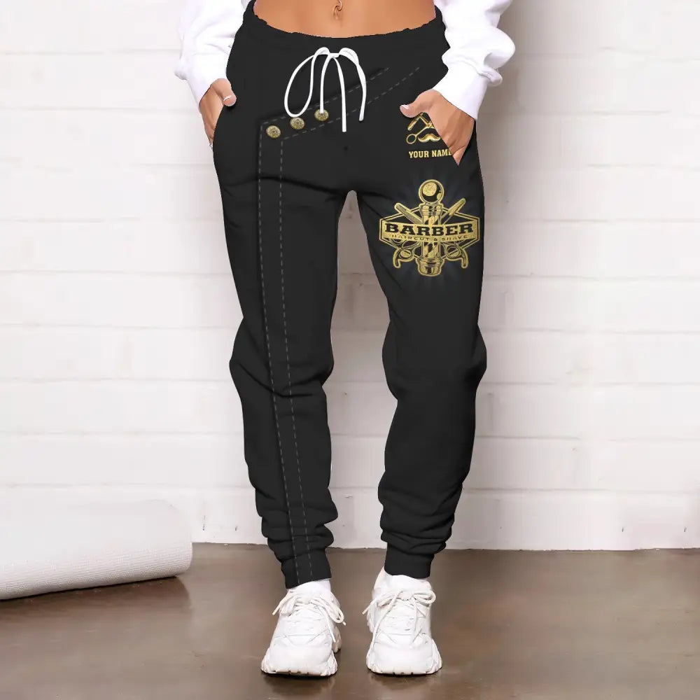 Unisex Clothing Custom Barber Jogger Sportwear Pants For Men And Women
