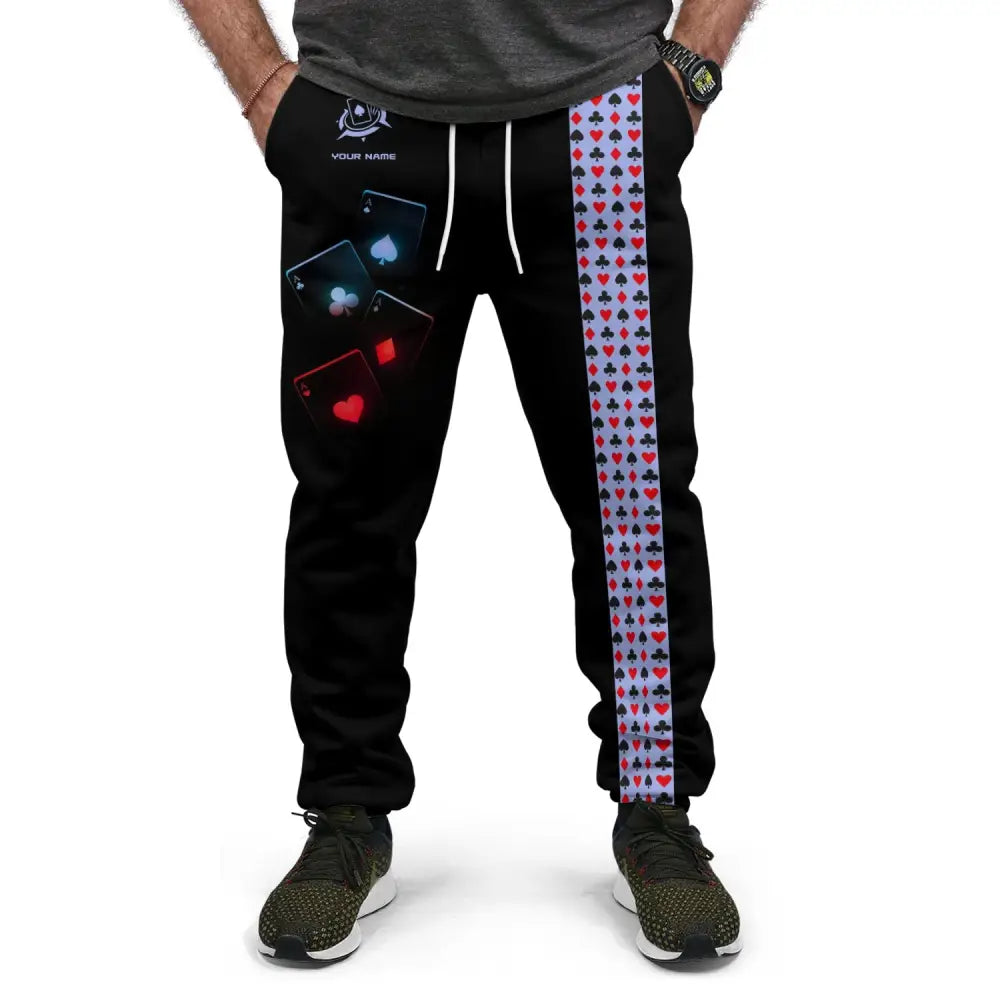Unisex Clothing Custom Name Poker Jogger Pants Casino