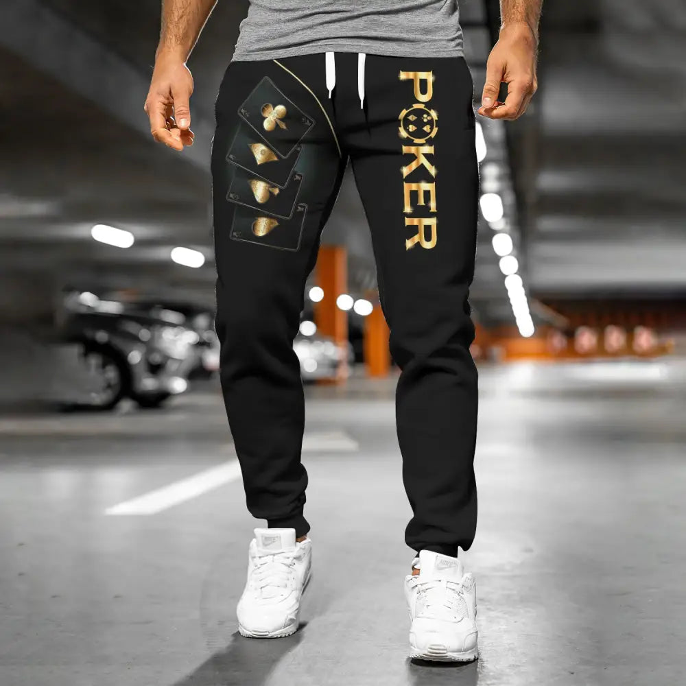 Unisex Clothing Custom Name Poker Jogger Pants Casino
