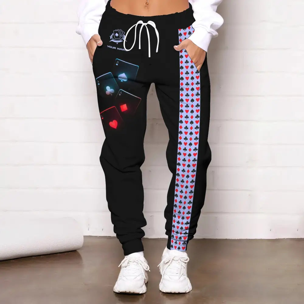 Unisex Clothing Custom Name Poker Jogger Pants Casino