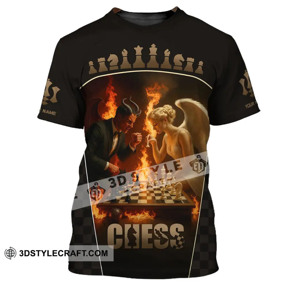 Unisex Shirt - Custom Angels & Demons Chess Shirt For Couple T-Shirt / S T-shirt
