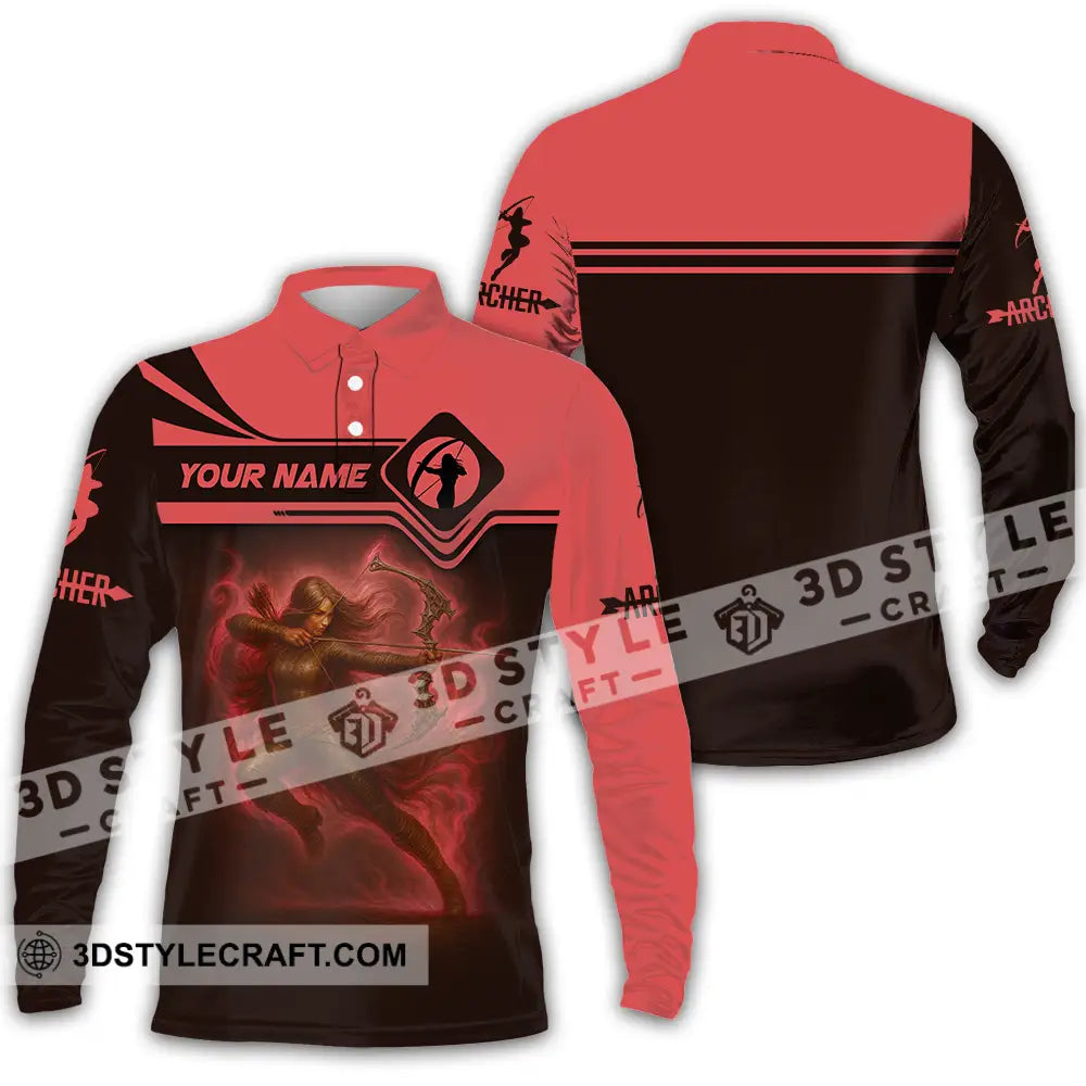 Unisex Shirt Custom Archery Shirt Long Sleeve Polo / S T shirt