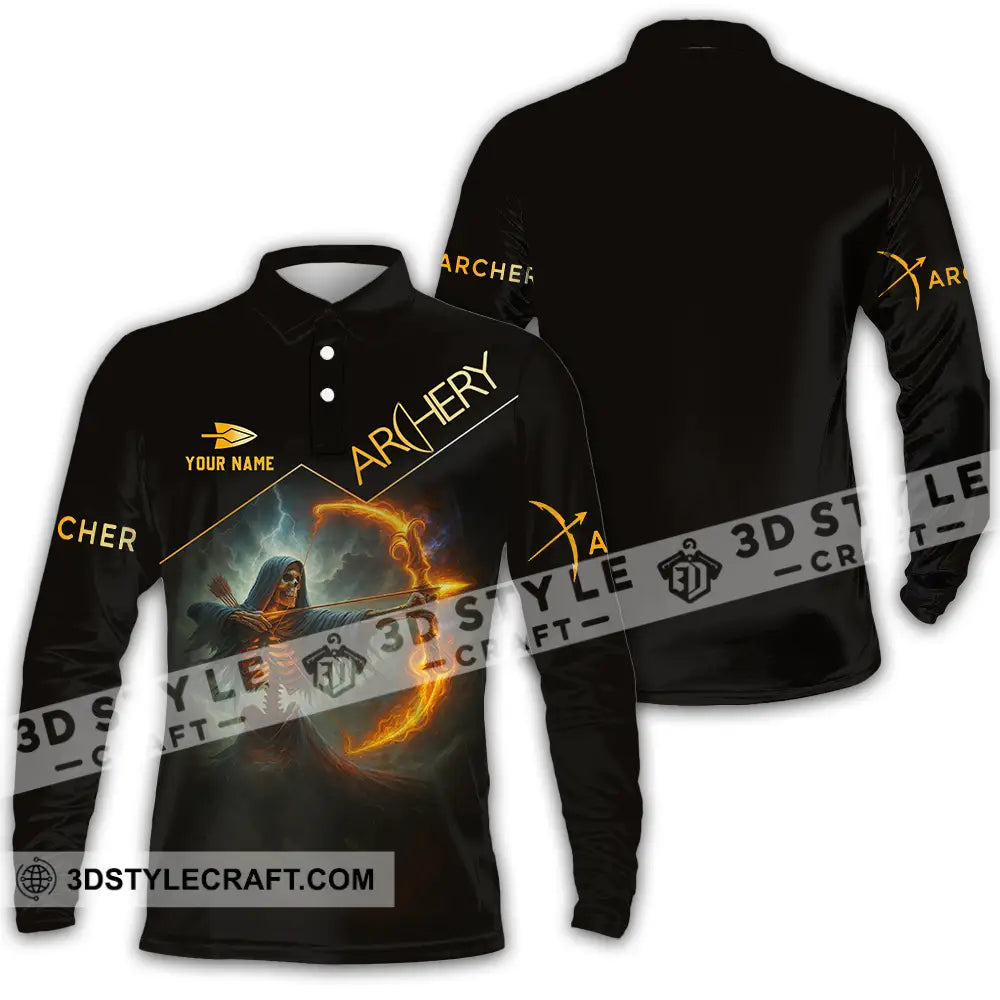 Unisex Shirt Custom Archery Shirt Long Sleeve Polo / S T shirt