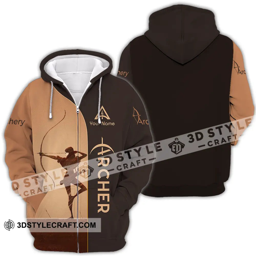Unisex Shirt Custom Archery Shirt Zipper Hoodie / S T shirt
