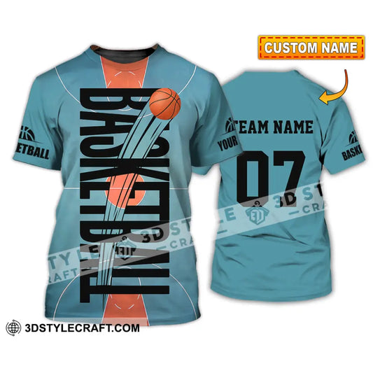Unisex Shirt - Custom Basketball Blue Shirt T-shirt