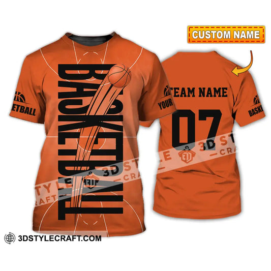 Unisex Shirt - Custom Basketball Orange Shirt T-shirt
