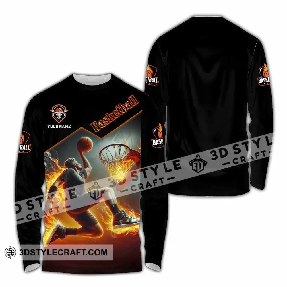 Unisex Shirt - Custom Basketball Player Shirt Long Sleeve Shirt / S T-shirt