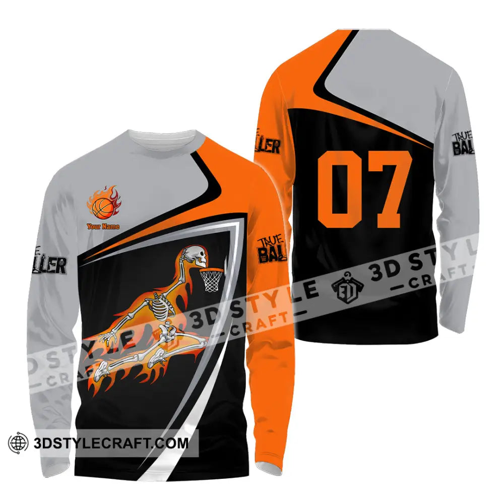 Unisex Shirt Custom Basketball Sport Shirt Long Sleeve Shirt / S T shirt
