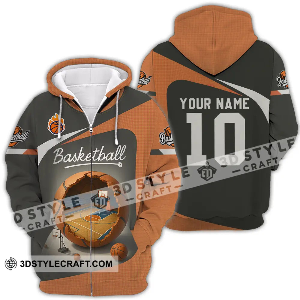 Unisex Shirt - Custom Basketball Shirt Zipper Hoodie / S T-shirt