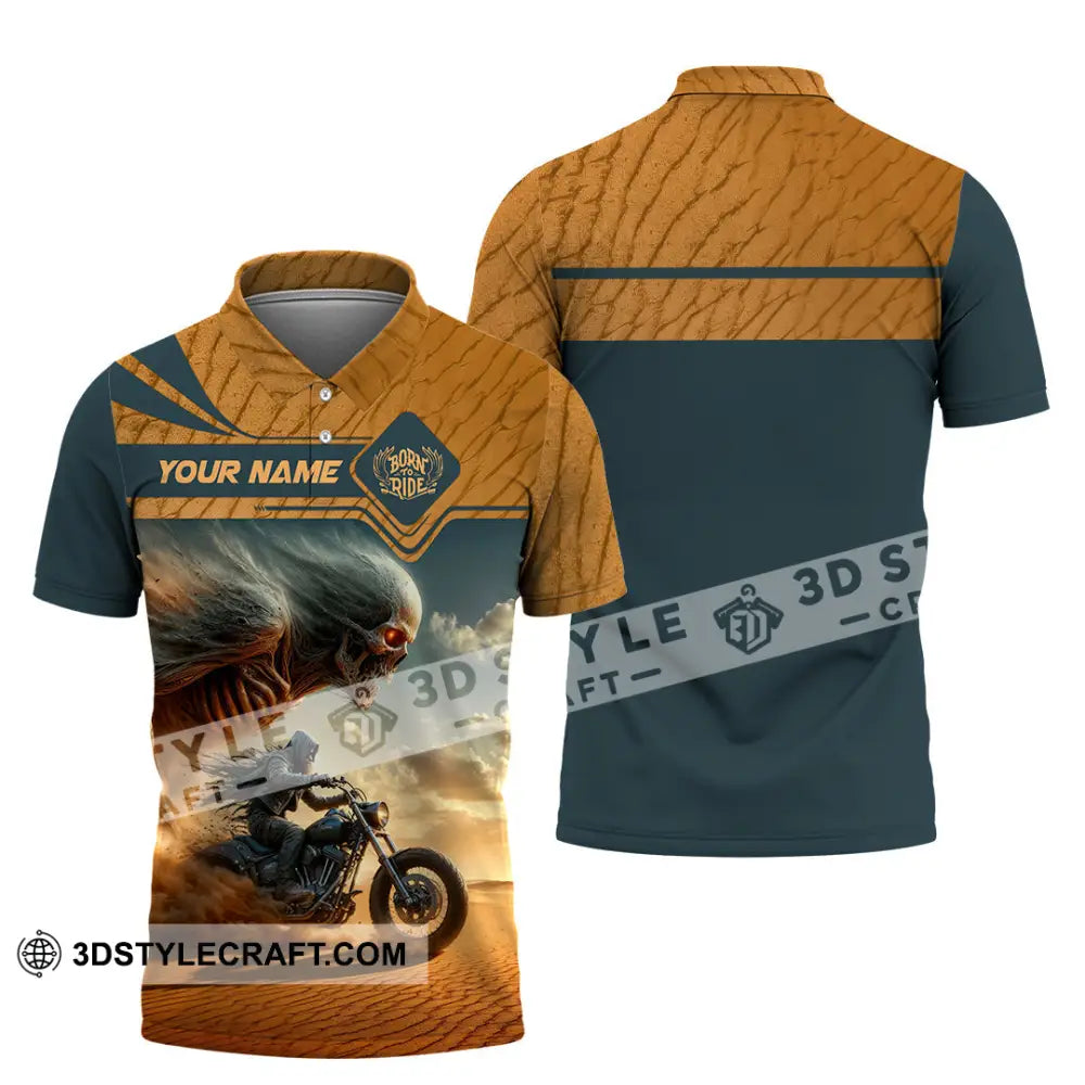 Unisex Shirt - Custom Born To Ride Riding Lover Shirt Polo Shirt / S T-shirt