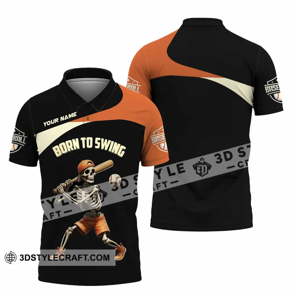 Unisex Shirt Custom Born To Swing Baseball Shirt Polo Shirt / S T shirt