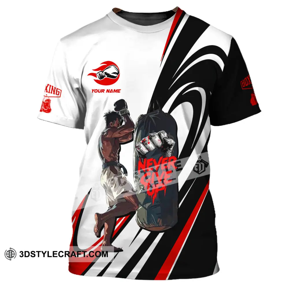 Unisex Shirt Custom Boxing Never Give Up Shirt T shirt