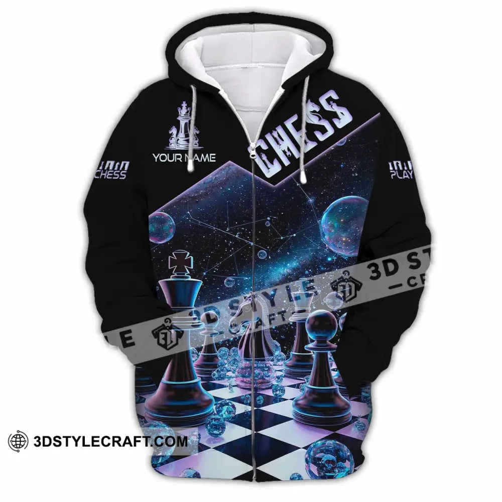 Unisex Shirt - Custom Chess Galaxy Sport Shirt Zipper Hoodie / S T-shirt