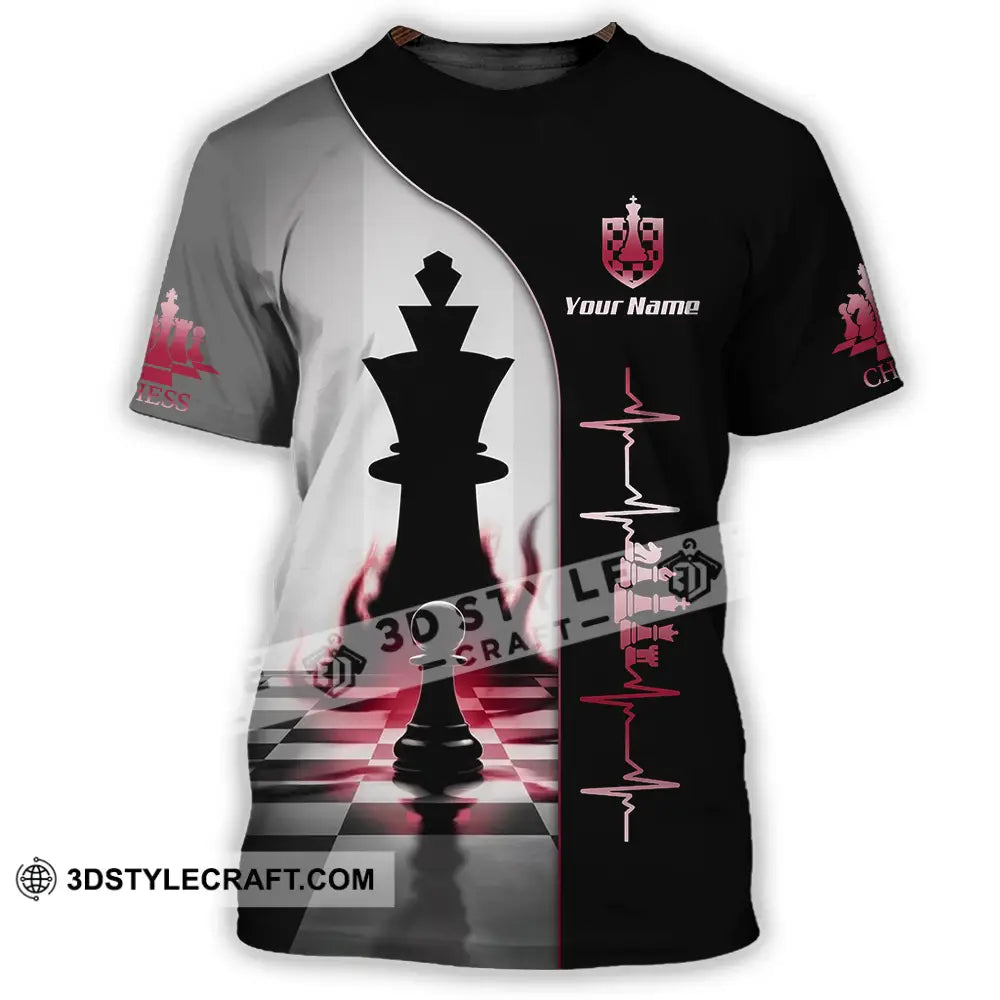 Unisex Shirt - Custom Chess Heartbeat Lover Shirt T-Shirt / S T-shirt