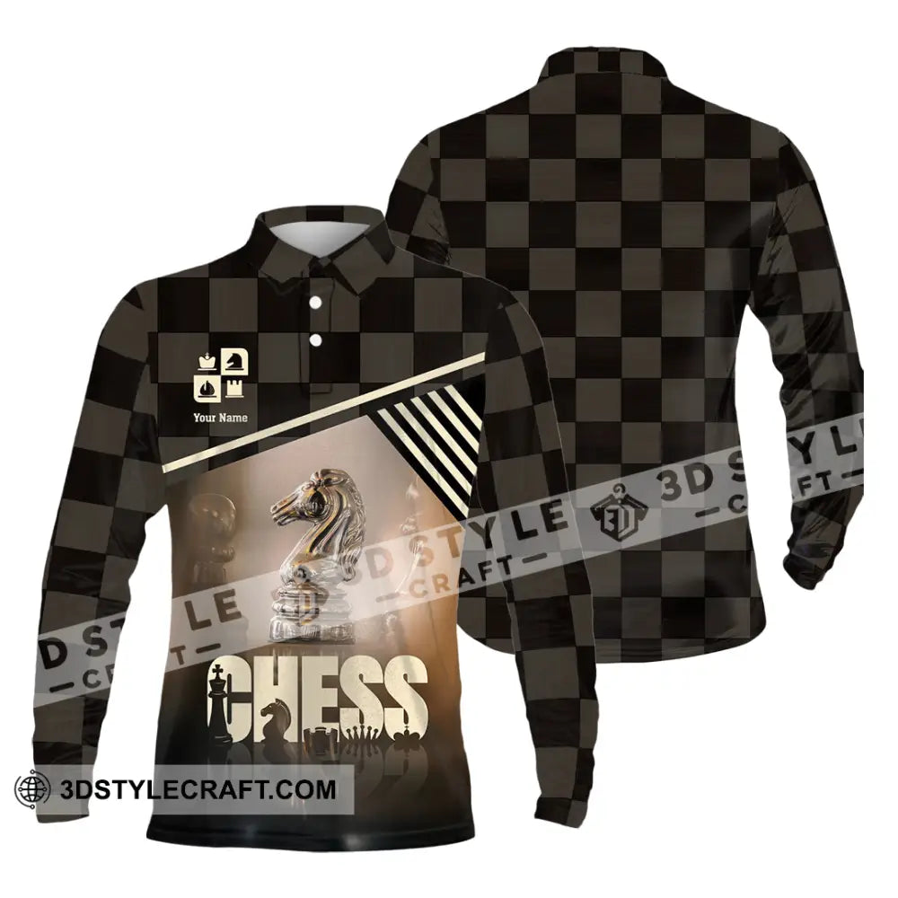 Unisex Shirt Custom Chess Shirt Long Sleeve Polo / S T shirt