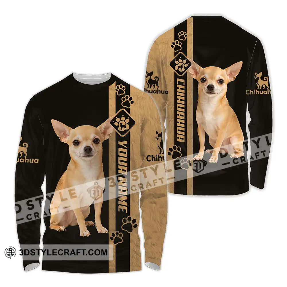 Unisex Shirt - Custom Chihuahua Shirt Long Sleeve Shirt / S T-shirt