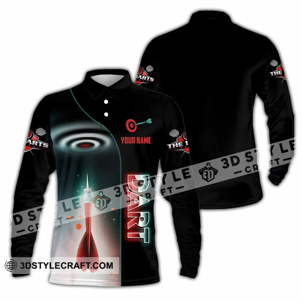 Unisex Shirt - Custom Dart Lover Sport Shirt Long Sleeve Polo / S T-shirt