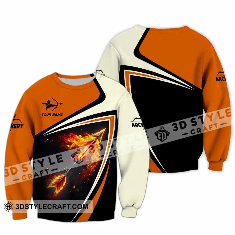 Unisex Shirt - Custom Fire Archery Lover Shirt Long Sleeve / S T-shirt